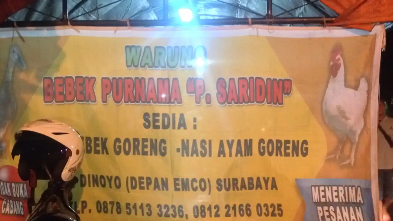 Bebek Purnama Pak Saridin - Jl.Dinoyo, Surabaya