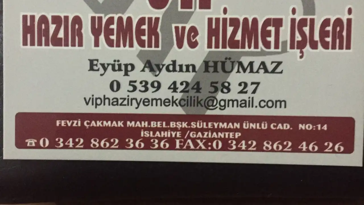 İslahiye VIP Hazır Yemek Ofis