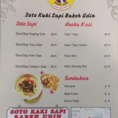 Soto Kaki Sapi Babeh Udin