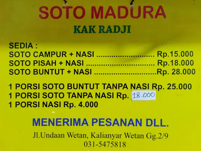 Soto Madura Kak Radji