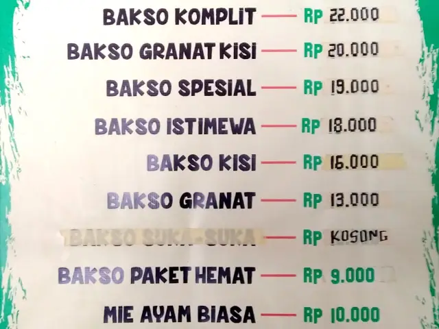 Bakso Granat 354