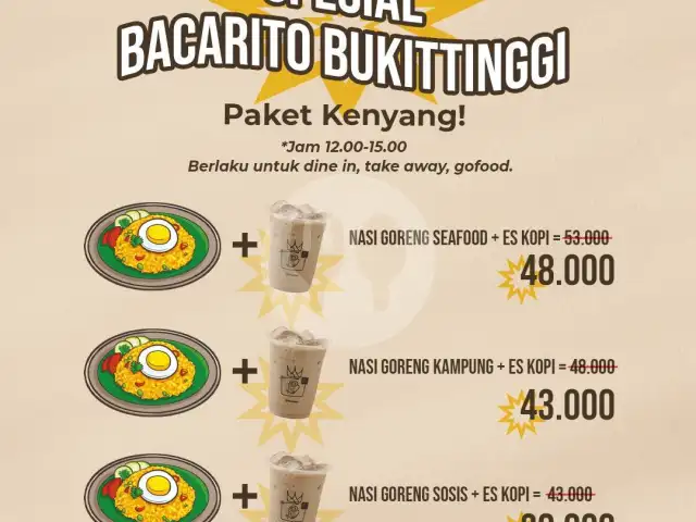 Gambar Makanan Bacarito Kopi, Bukit Tinggi #Kotorangagam 5