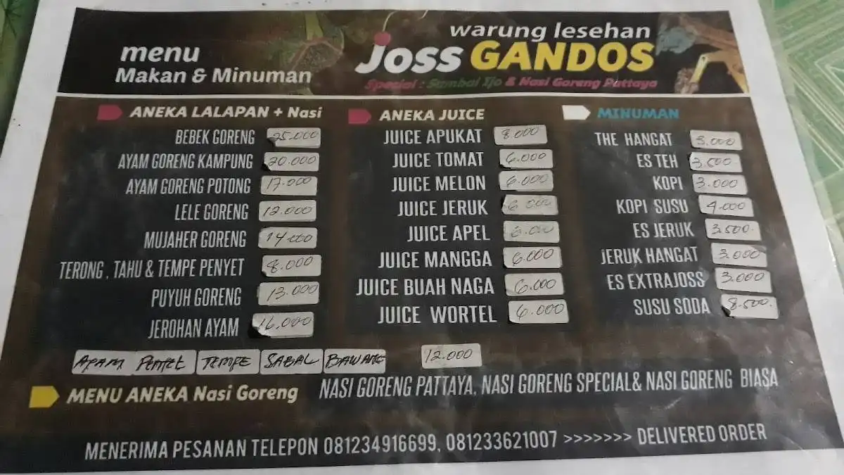 Warung Lesehan Joss Gandos