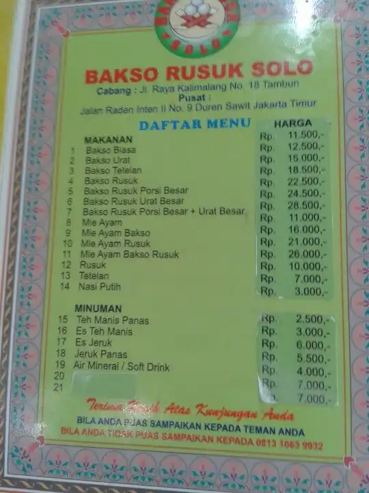 Gambar Makanan Bakso Rusuk Solo 10