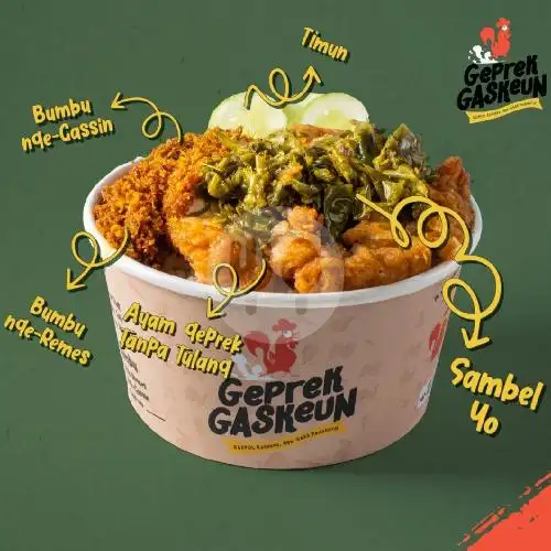 Gambar Makanan Nasi kulit Dewa Express + Geprek Gaskeun, Rasuna Garden Food Street 15