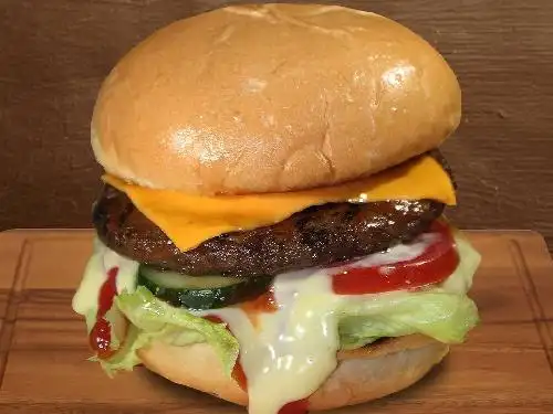 Lava grill burger