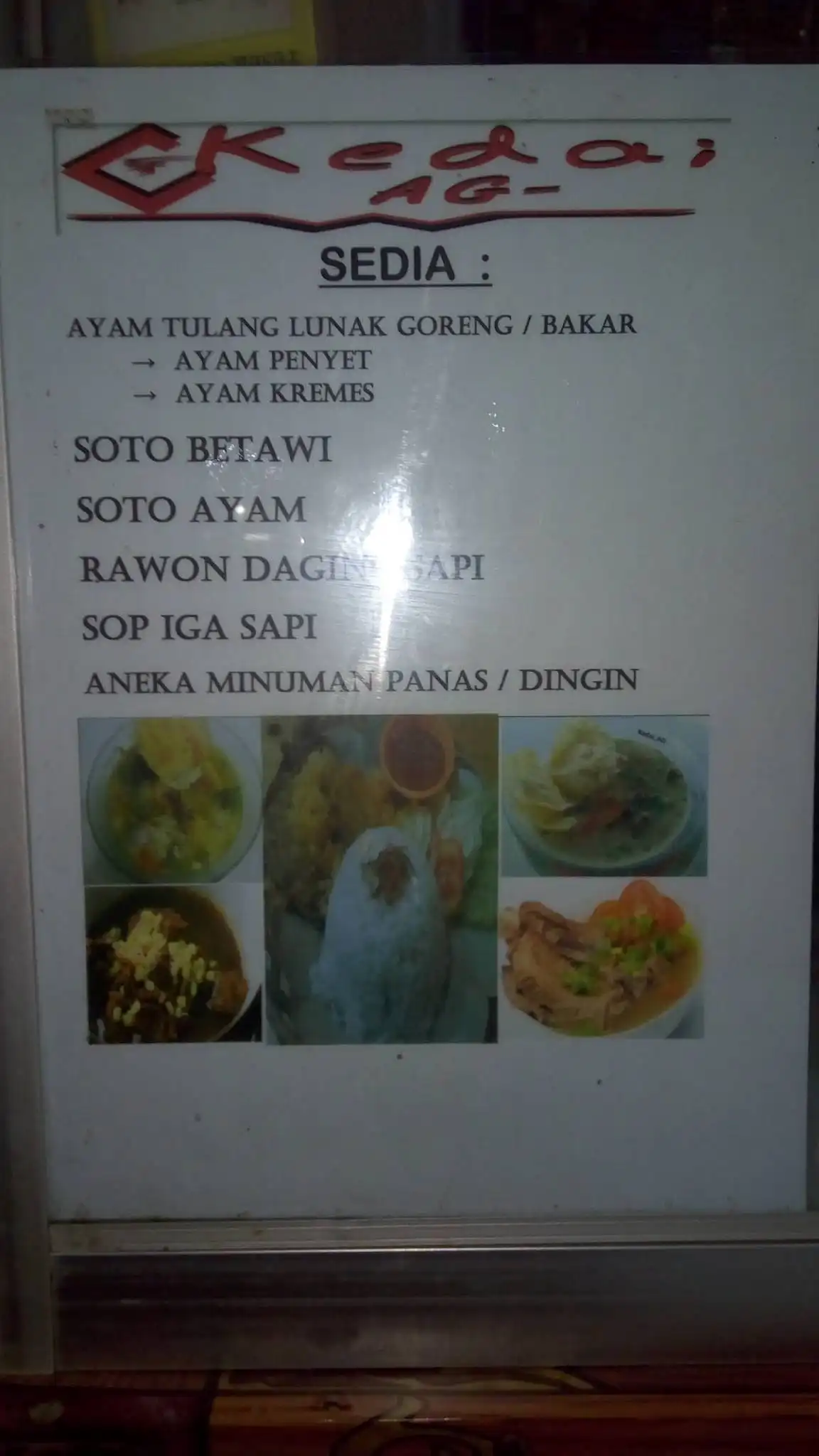 Kedai AG "Ayam Tulang Lunak & Aneka Soto"