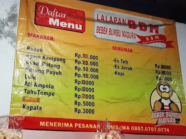 Gambar Makanan Lalapan "BBM" - Bebek Bumbu Madura 3