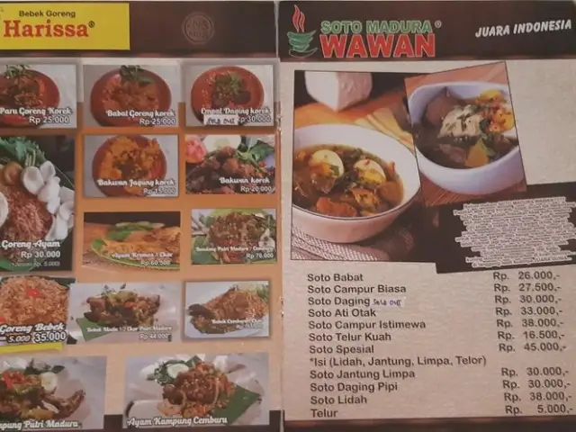 Gambar Makanan Bebek Harissa & Soto Madura Wawan 1