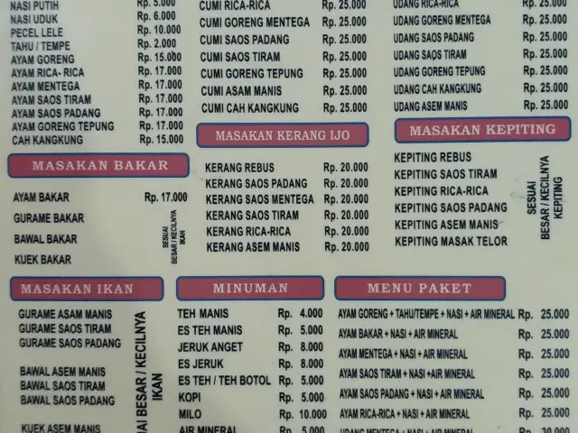 Warung Lesehan Ayam Bakar & Seafood 99