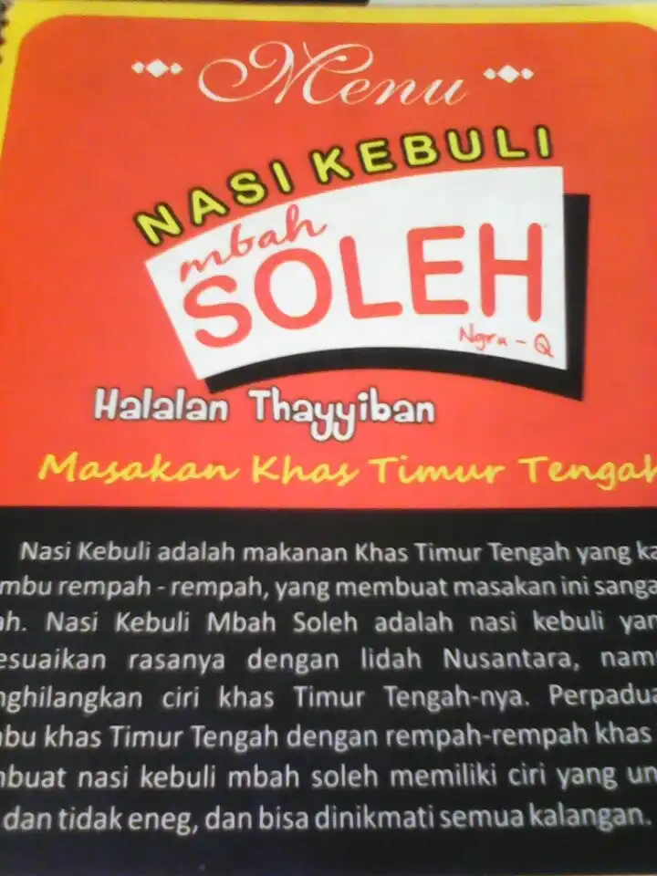 Nasi Kebuli Mbah Soleh