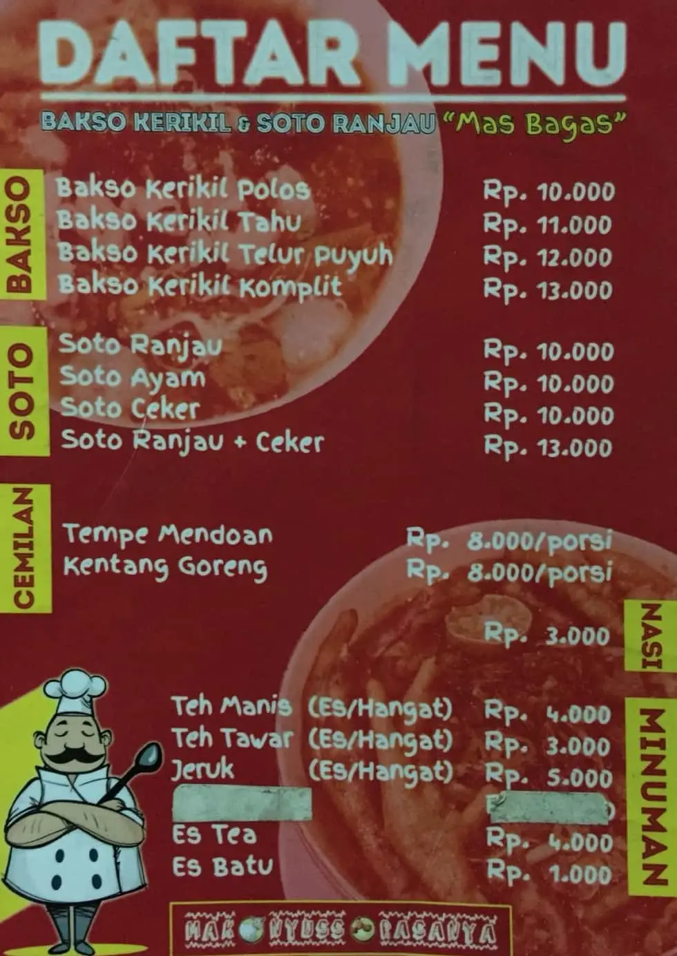 Bakso Kerikil & Soto Ranjau Mas Bagas