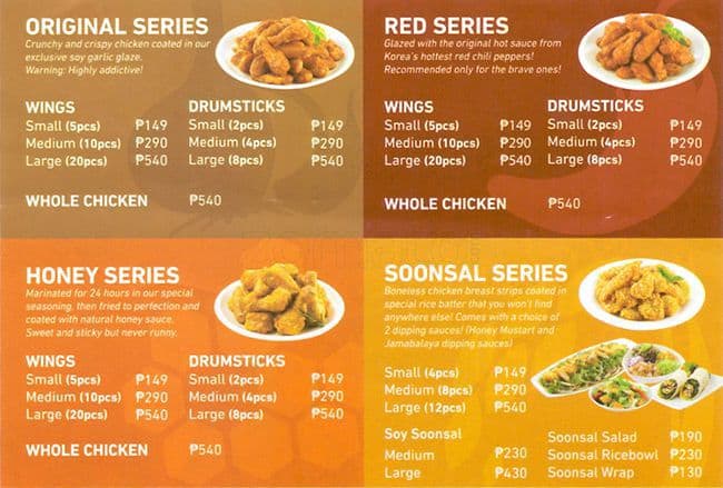 kyochon menu