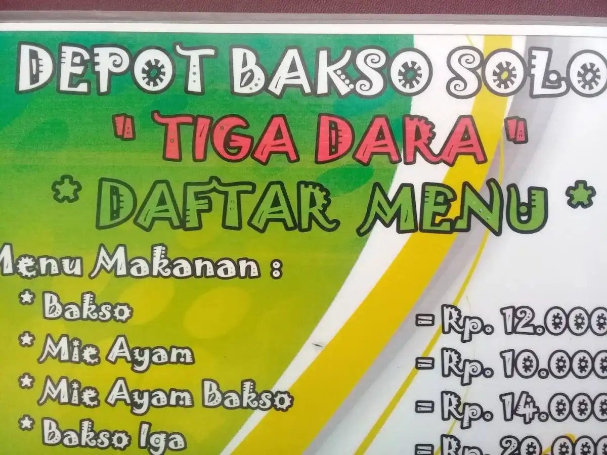 Depot Bakso Solo Tiga Dara