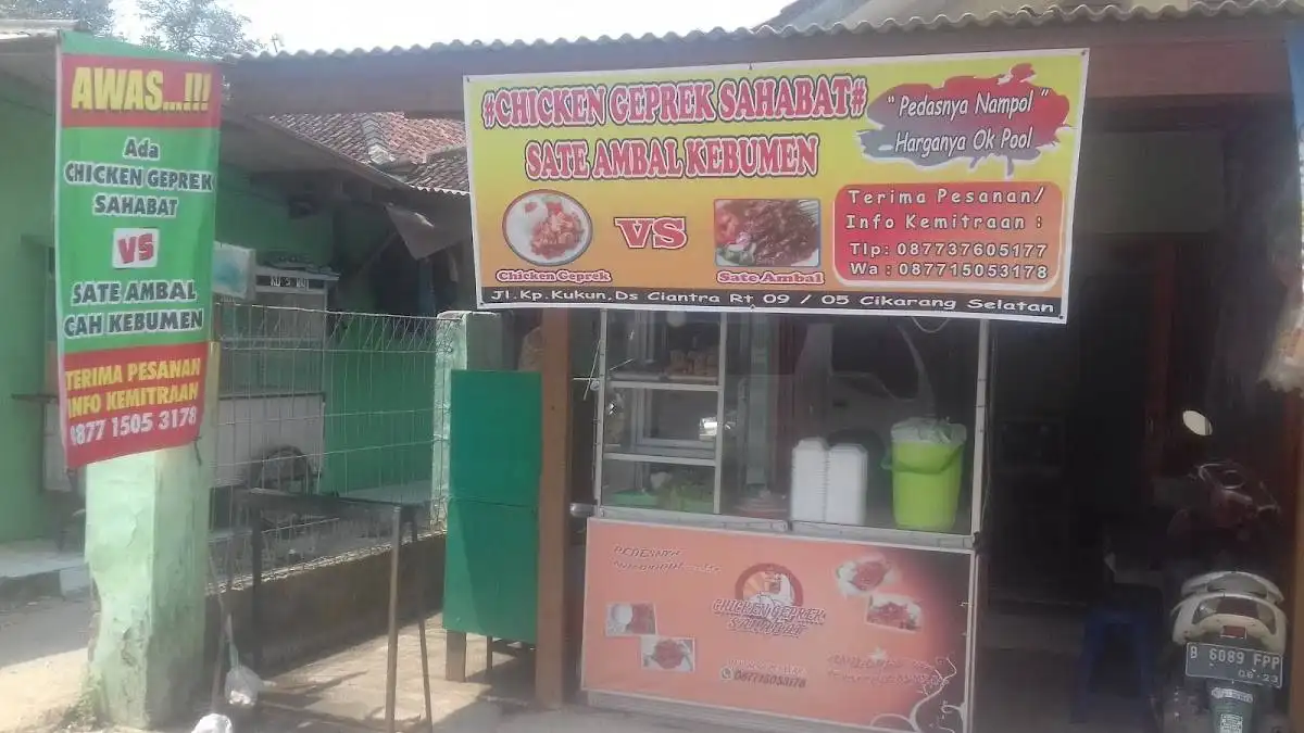 Sate ambal VS chiken geprek