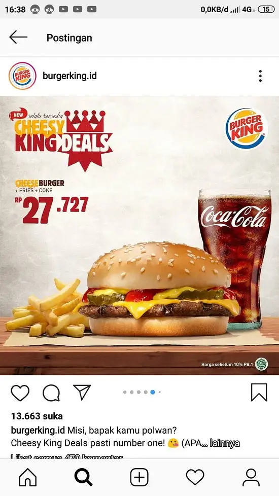 Gambar Makanan Burger King Beachwalk Mal 13