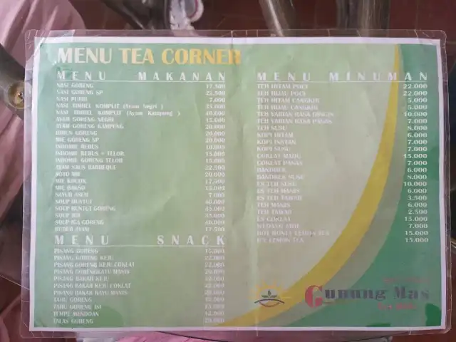 Gambar Makanan Tea Corner Gunung Mas 5
