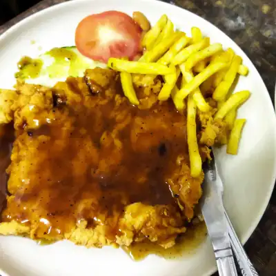 Chicken Chop Dan Pulut Ikan