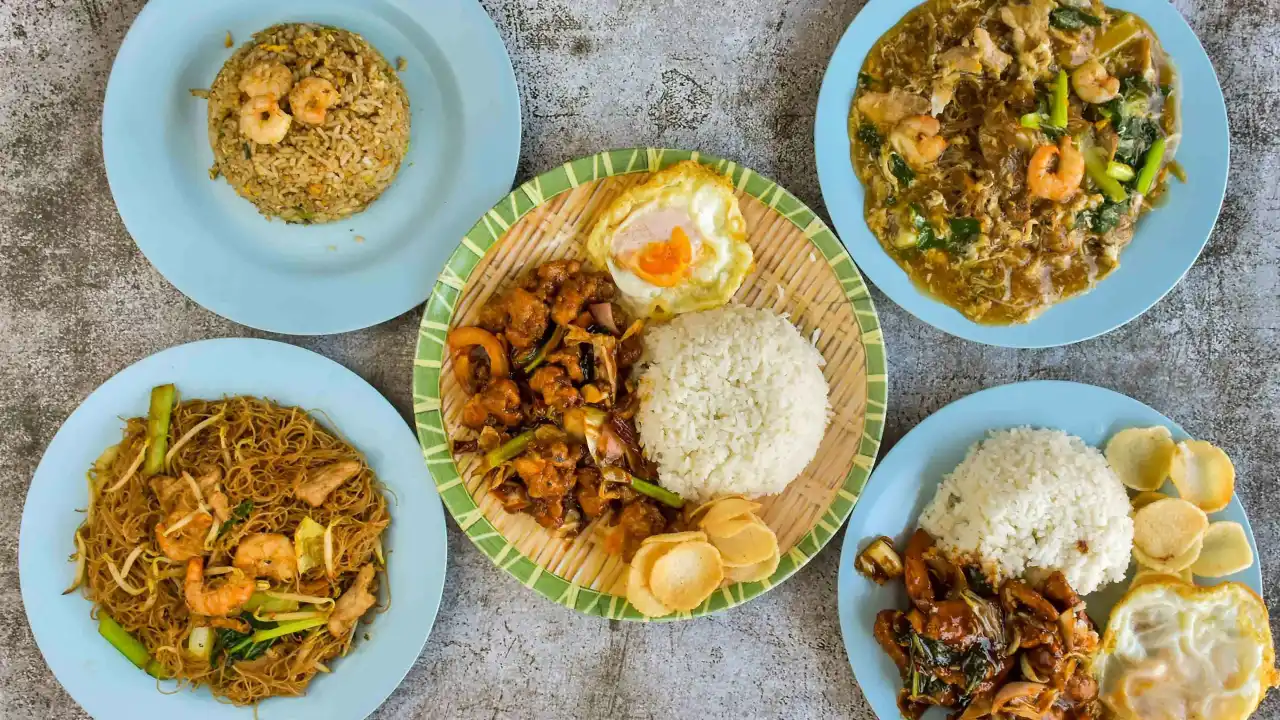 Style Food Court Set Rice & Char Hor Fun