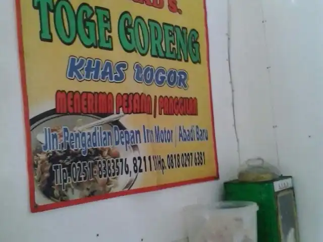 Gambar Makanan Toge Goreng Pak Gebro Pengadilan Bogor 2