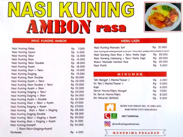 Gambar Makanan Nasi Kuning Ambon Rasa 1