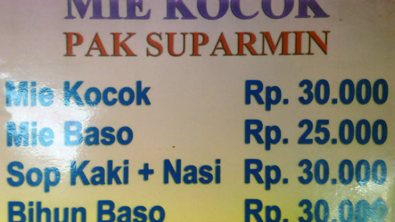 Mie Kocok Pak Suparmin