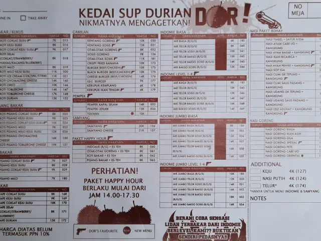 Gambar Makanan Kedai Sup Durian DOR 1