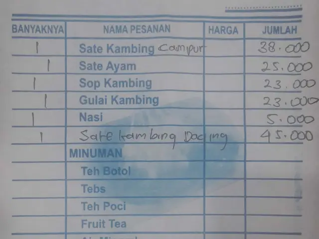 Gambar Makanan Istana Sate Tegal Bu Ita 1