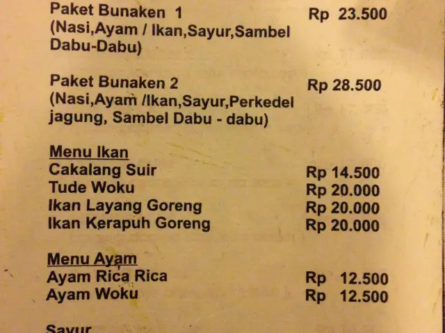 Gambar Makanan Bunaken Indah 2