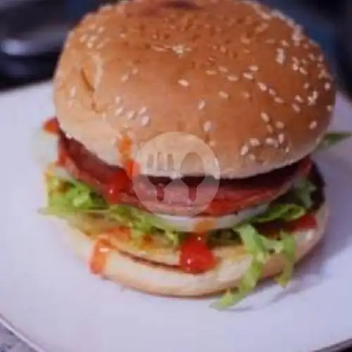 Gambar Makanan Roti Bakar Burger Jumbo Milkshake Buble, Pusat Jajanan Mesjid Agung 15
