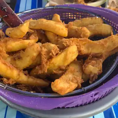 Goreng Pisang Air Kelapa Depan Shell Pilah