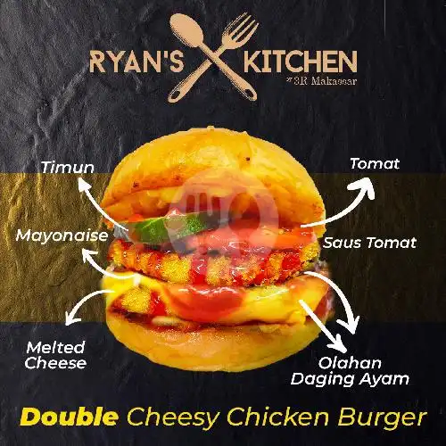 Gambar Makanan Burger Ryan's Kitchen, Jl.Andalas 19