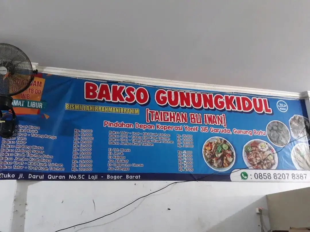 Bakso Gunung Kidul Taichan Bu Iwan