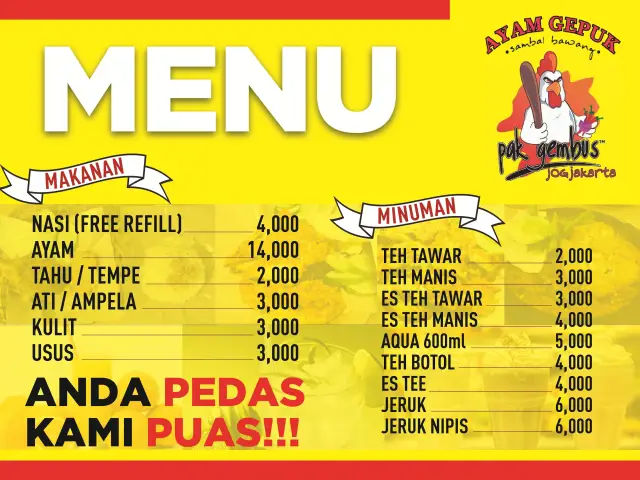 Gambar Makanan Ayam Gepuk Pak Gembus 1