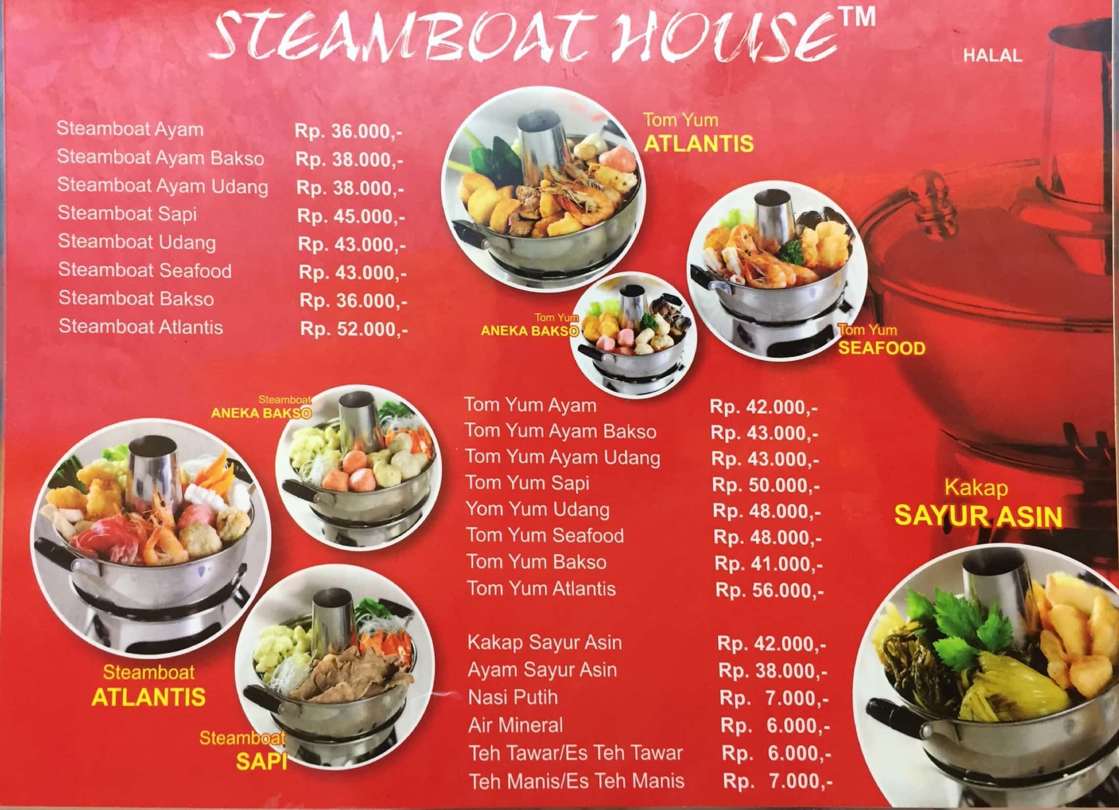 Harga menu Steamboat House terbaru 20222023 di Jakarta,Jakarta