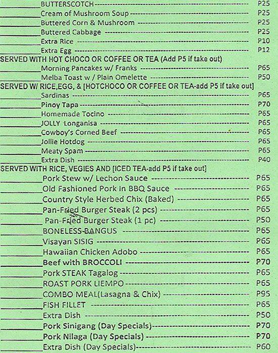 Sweet and Herbs Cafe menu price 20222023 near Fairview in Quezon City