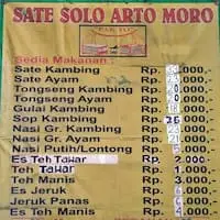 Gambar Makanan Sate Solo Arto Moro Pak To 1