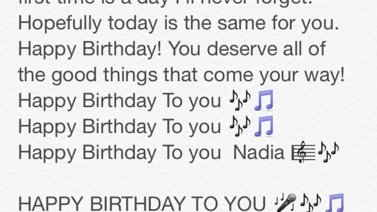 Happy Birthday Nadia