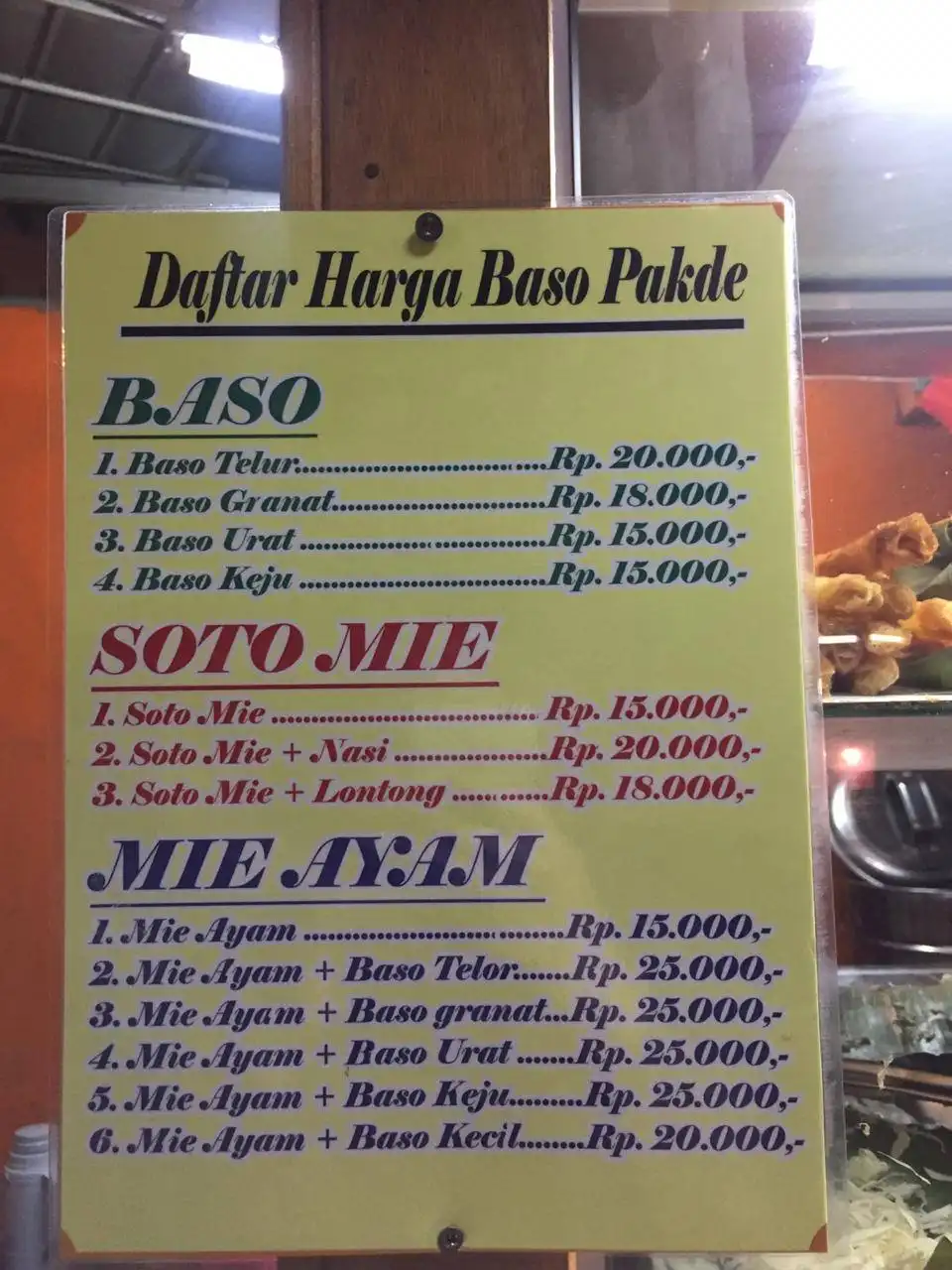 Bakso PAKDE Taman Sari