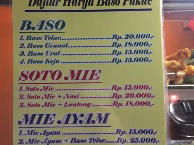 Gambar Makanan Bakso PAKDE Taman Sari 1