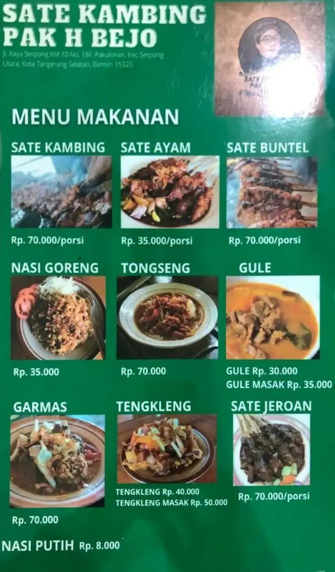 Sate Kambing Pak H. Bejo Solo