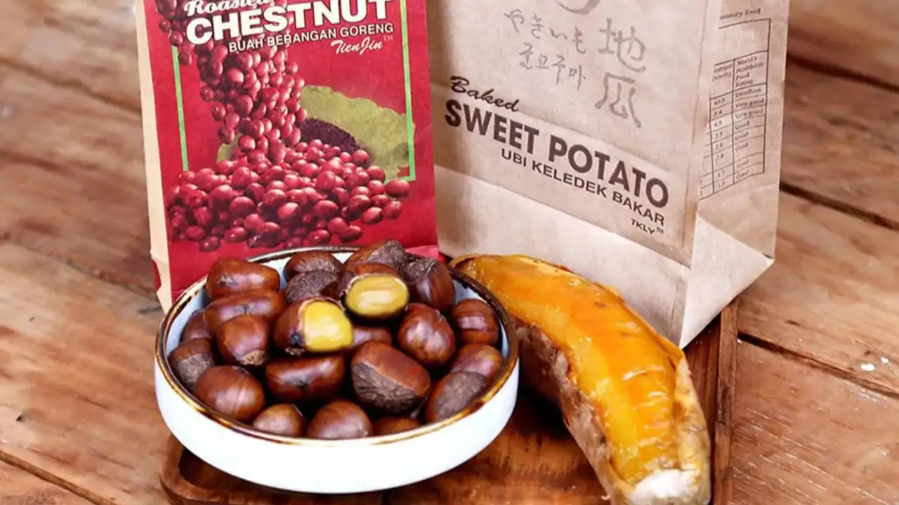 ROASTED CHESTNUTS & BAKED SWEET POTATOES (AEON PERMAS JAYA)