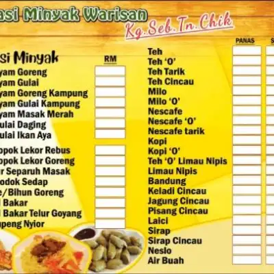 Perniagaan Nasi Kandar & Nasi Minyak Tuan (Restaurant and Catering Services)