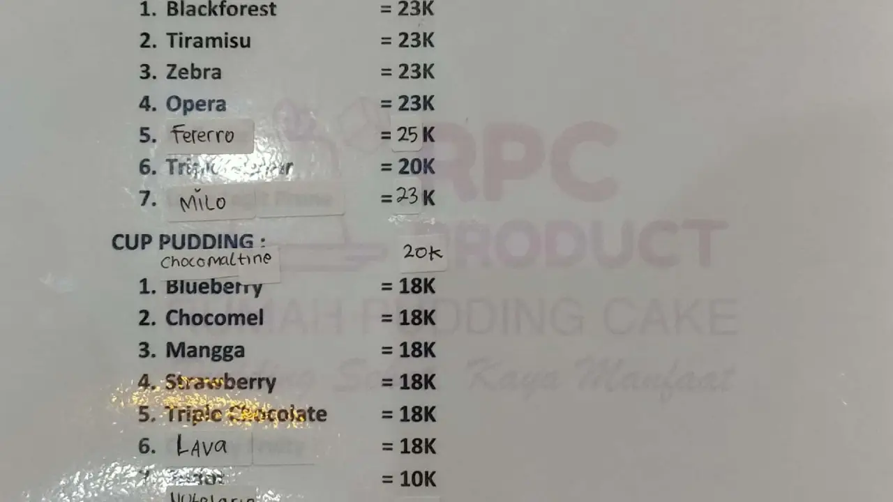 RPC Product Rumah Puding Cake