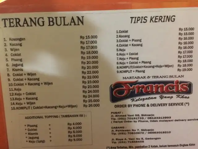 Gambar Makanan Francis Martabak & Terang Bulan 3