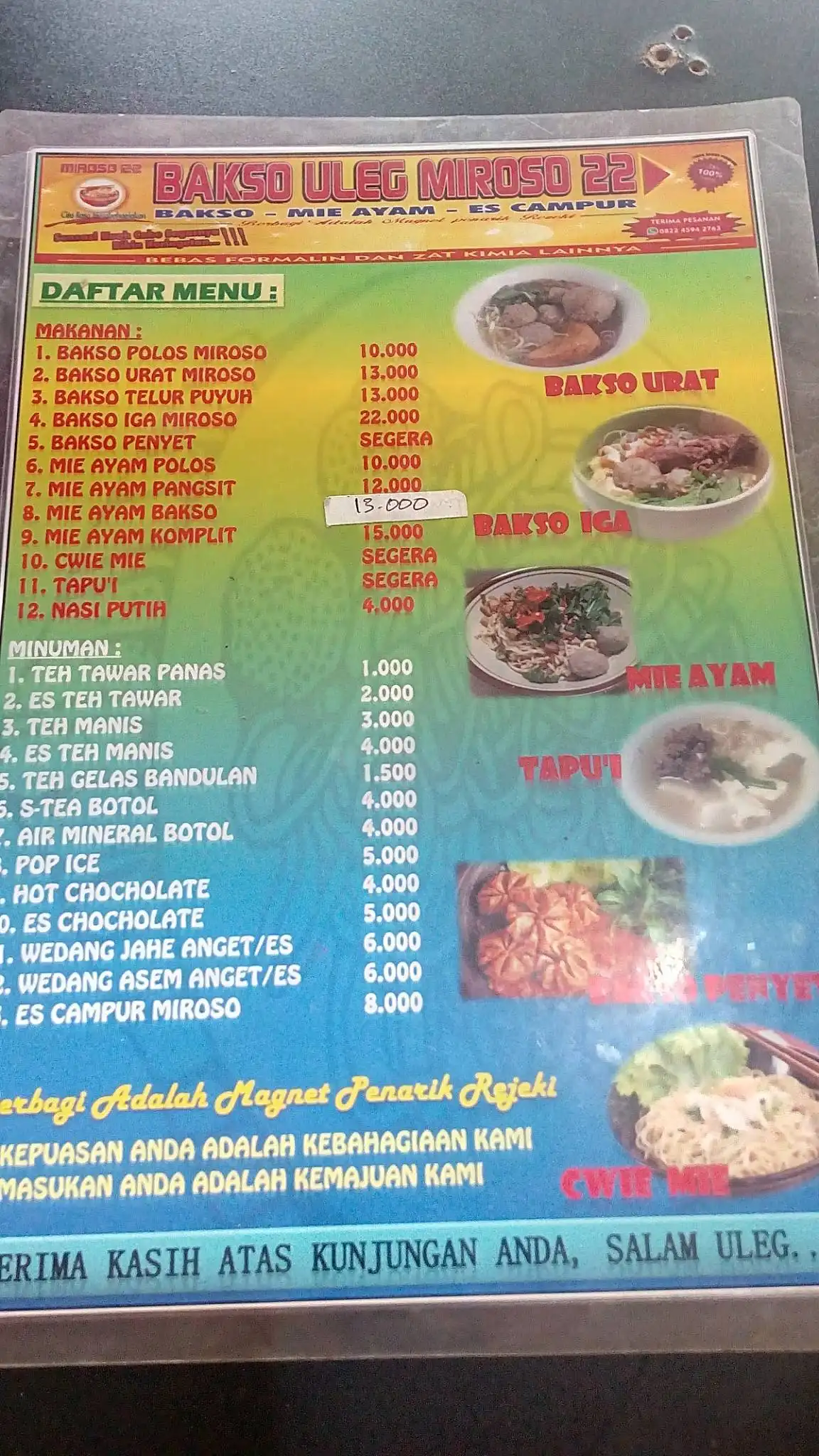 BAKSO ULEG MIROSO 22