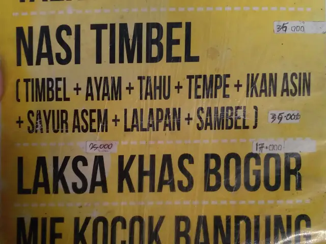 Nasi Timbel Komplit