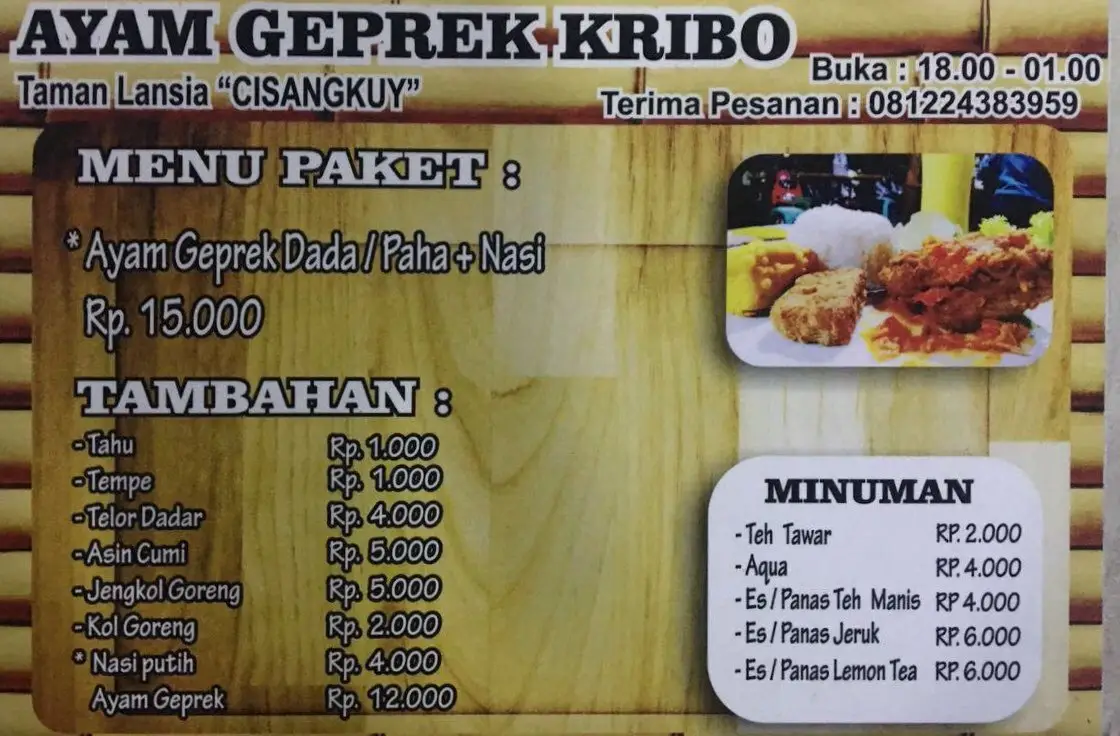 Ayam Geprek Kribo