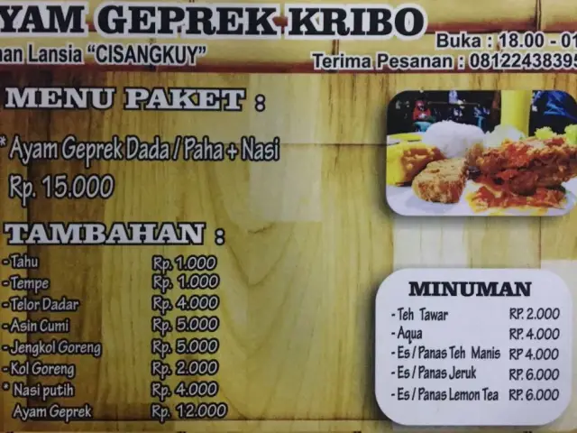 Ayam Geprek Kribo