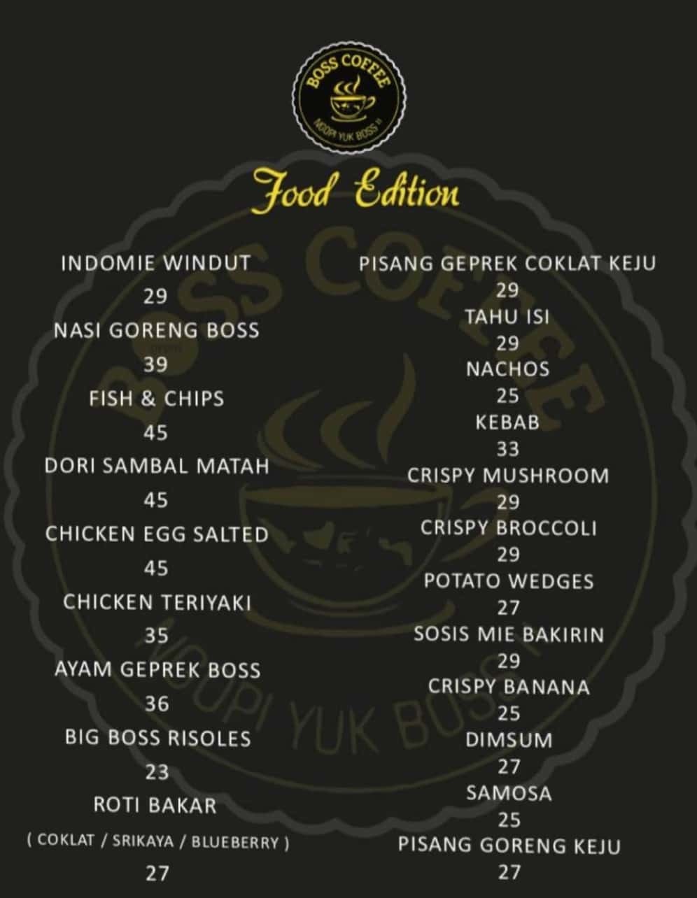 Boss Coffee terdekat Restoran dan Tempat Makan Kafe terdekat di Tangerang